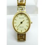 A lady's 9ct gold Accurist wristwatch, total weight 12.9g