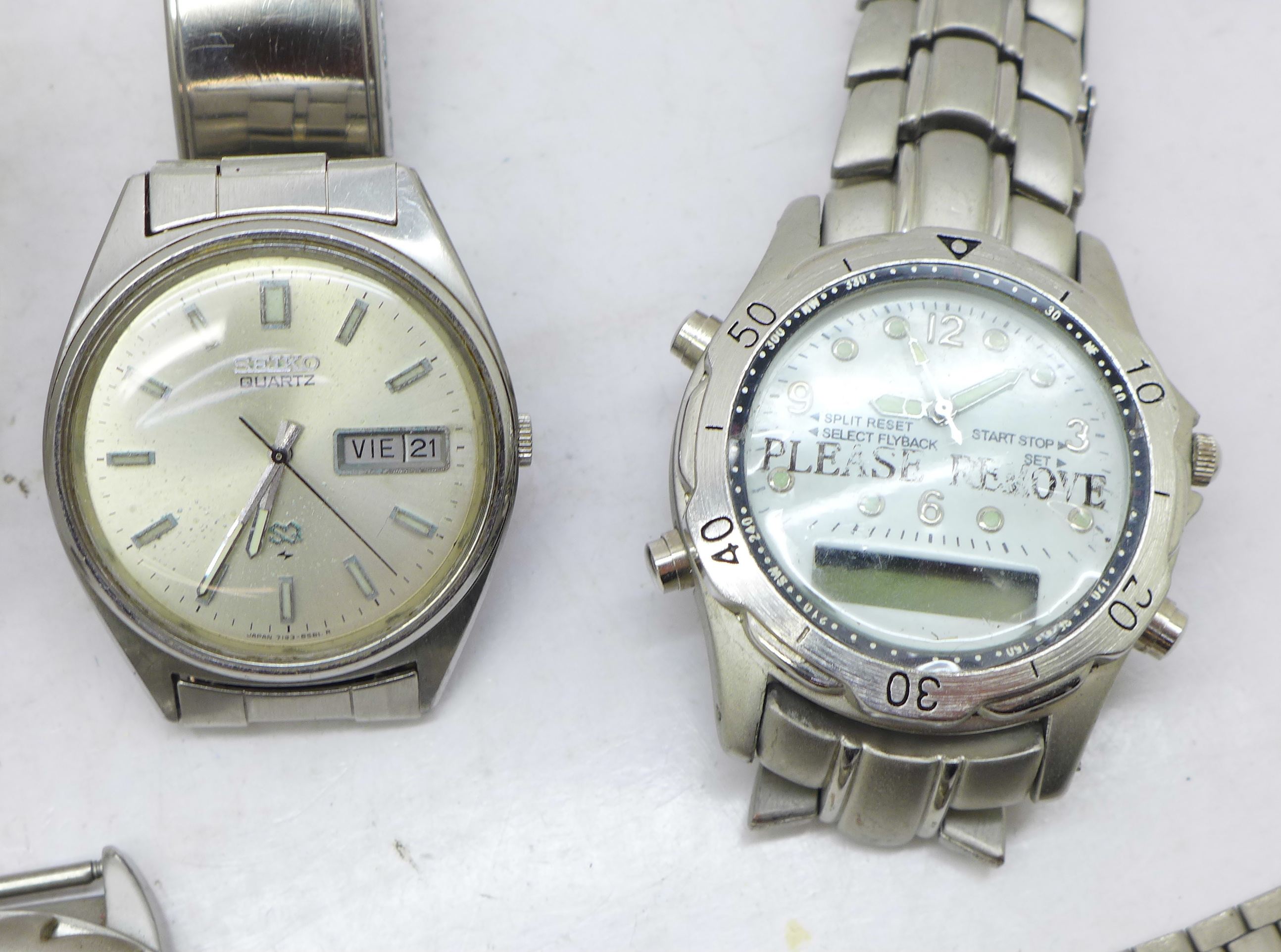 Six wristwatches including Seiko - Image 4 of 6