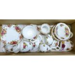 A collection of Royal Albert Old Country Roses china