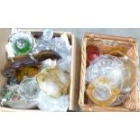 Two boxes of glassware including carnival glass **PLEASE NOTE THIS LOT IS NOT ELIGIBLE FOR POSTING