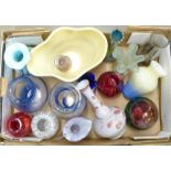 A box of glassware including vases, etc. **PLEASE NOTE THIS LOT IS NOT ELIGIBLE FOR POSTING AND