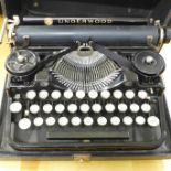 An Underwood Standard Portable Typewriter, cased