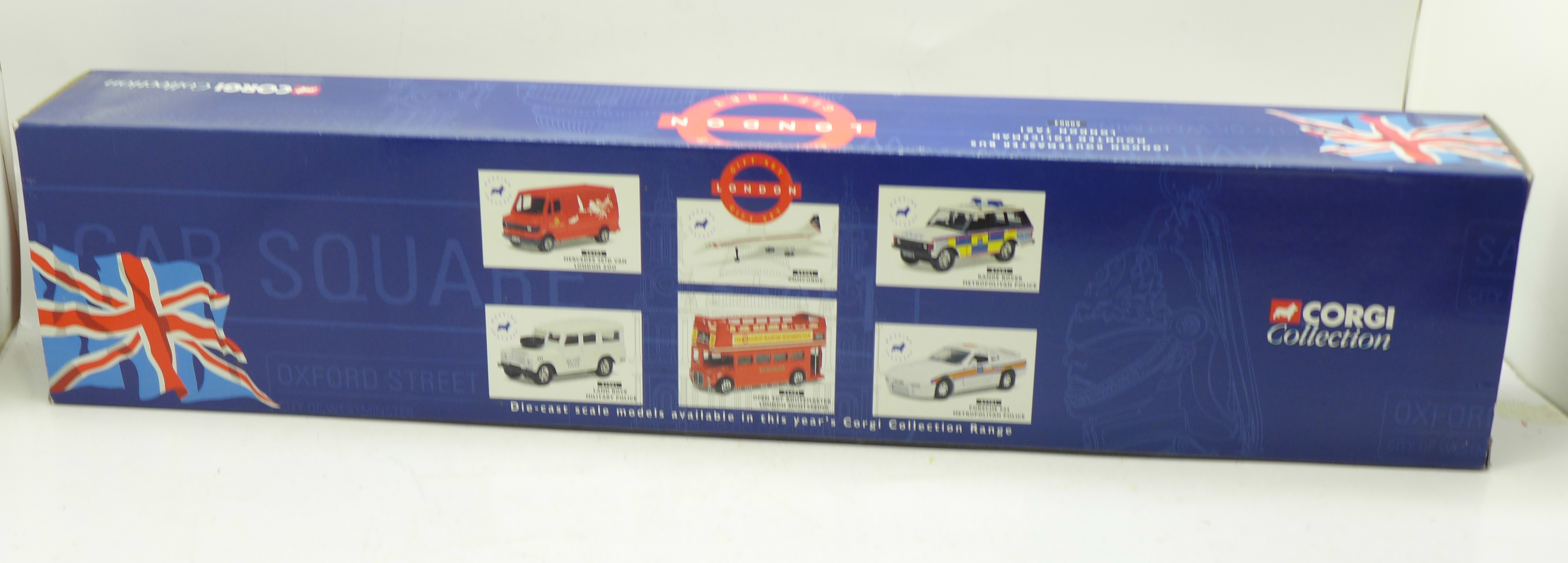 A Corgi Collection, 60003, London Gift Set, Routemaster bus, mounted Policeman and Taxi, boxed - Image 8 of 8