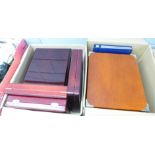 A coin library folder and a collection of other coin collectors display boxes **PLEASE NOTE THIS LOT