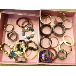 A collection of bangles and bracelets
