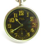 A Rolex military issue pocket watch, A10958 marked on the dial, case back and bottom edge of the