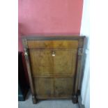 A French Empire Revival mahogany and gilt metal mounted secretaire a abattant