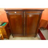 A George III mahogany fitted two door bookcase