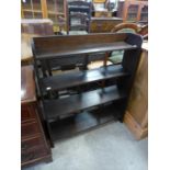 An oak open bookcase