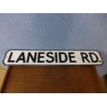 A Laneside Road street sign