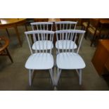A set of four Danish Farstrup painted chairs