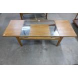 A G-Plan Fresco teak and glass topped coffee table