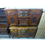 Two Edward VII carved walnut sideboards