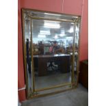 A large French style gilt framed mirror, 194 x 136cms (M24W202) #