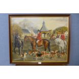 M. Sheret, hunting scene, oil on board, 60 x 74cms, framed