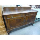 An oak sideboard