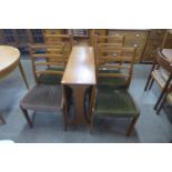 A G-Plan Fresco teak drop leaf table and four chairs