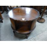 A mahogany revolving bookcase