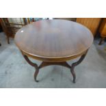 An Edward VII inlaid rosewood centre table