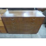 A Meredew afromosia chest of drawers