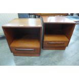 A pair of G-Plan Fresco teak bedside tables