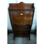 An Edward VII inlaid mahogany student's bureau