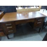 An Abbess mahogany pedestal desk