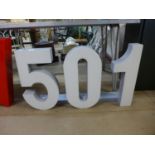 A 501 perspex shop sign