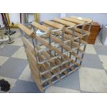 A twenty five bottle wine rack