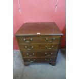 A George III style mahogany bachelors chest of drawers