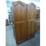 A beech fitted wardrobe