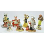 Seven Royal Doulton Bunnykins figures, boxed