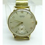 A Vertex Revue 9ct gold cased wristwatch