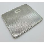 An Art Deco silver cigarette case by S.M. Levi Ltd., hallmarked Birmingham 1936, weight 139g