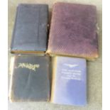 Two photograph albums including Victorian, a keepsake album and an Aviation Pocket Book, 1919-20