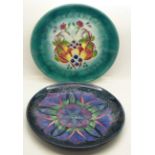 Two Moorcroft pottery wall plates, the first for Spitalfields Temple Mills 1991, impressed mark with