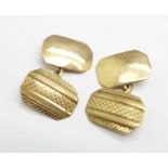 A pair of 9ct gold cufflinks, 3.6g