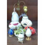 Decorative goose eggs and fancy ornaments (10)