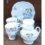 A Royal York bone china tea set, six setting