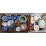 Two boxes of assorted glass and china including Maling and Denby **PLEASE NOTE THIS LOT IS NOT