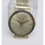 A 9ct gold cased Bulova wristwatch