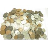 A collection of British coins and crowns, copper and post-1947 coins