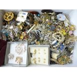 A box of costume jewellery