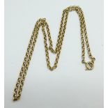 A 9ct gold necklace, 4.6g