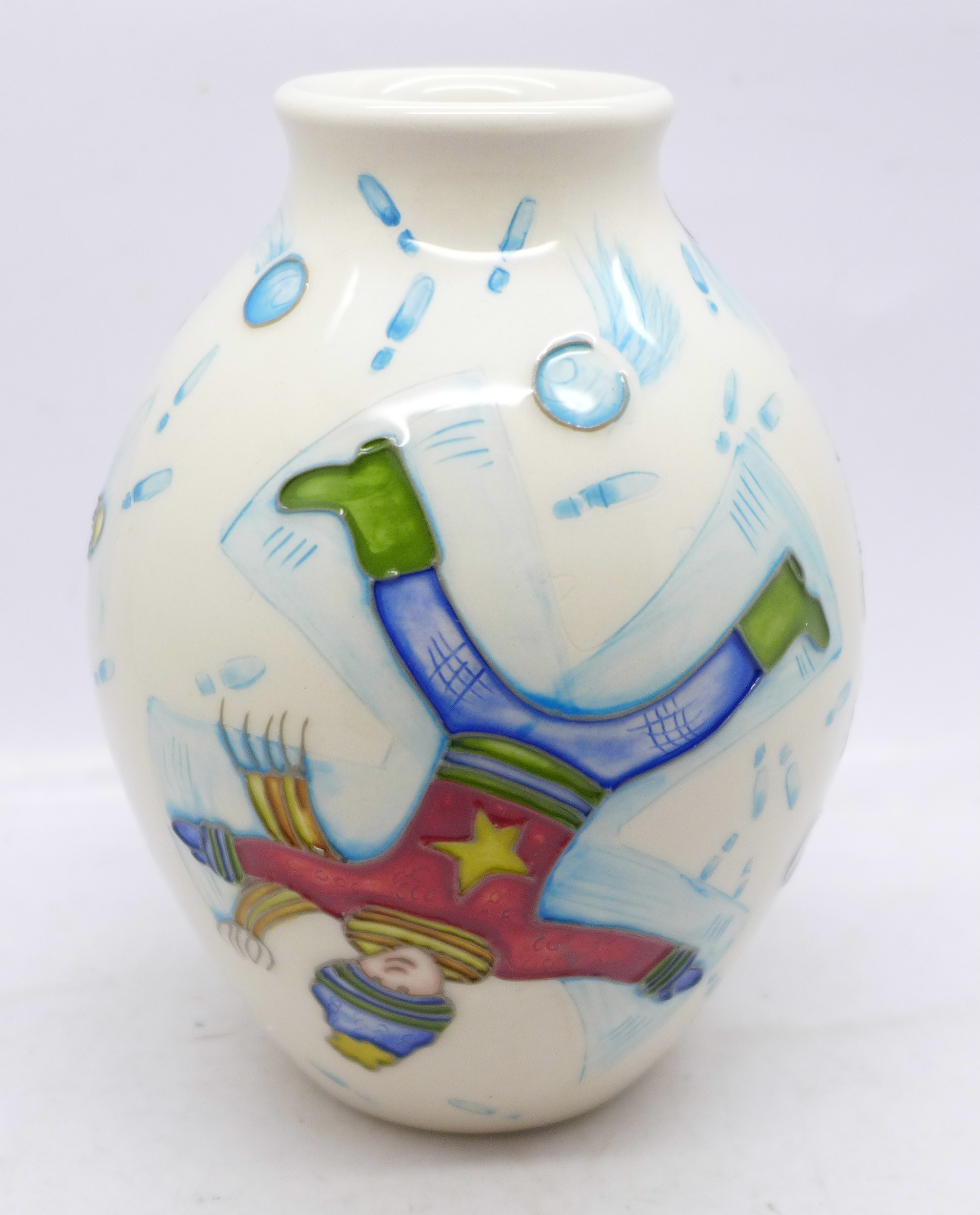 A Moorcroft Snow Angel vase, designed by Helen Dale, 13.5cm - Image 2 of 4