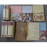 A collection of Winston Churchill related books including six volumes of The Second World War