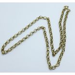 A 9ct gold belcher chain, 16.2g, 51cm
