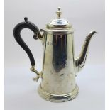 A silver water pot, Sheffield 1912, handle loose, 309g