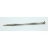 A large sterling silver propelling pencil by S. Mordan & Co