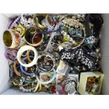 A box of costume jewellery